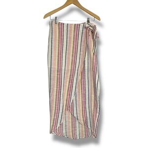 Free Peaople Striped Wrap Skirt